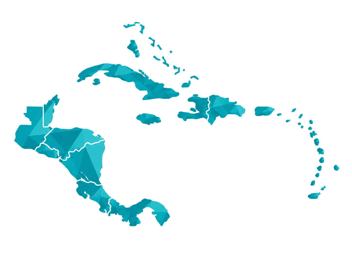 Mapa de Centroamérica y el Caribe